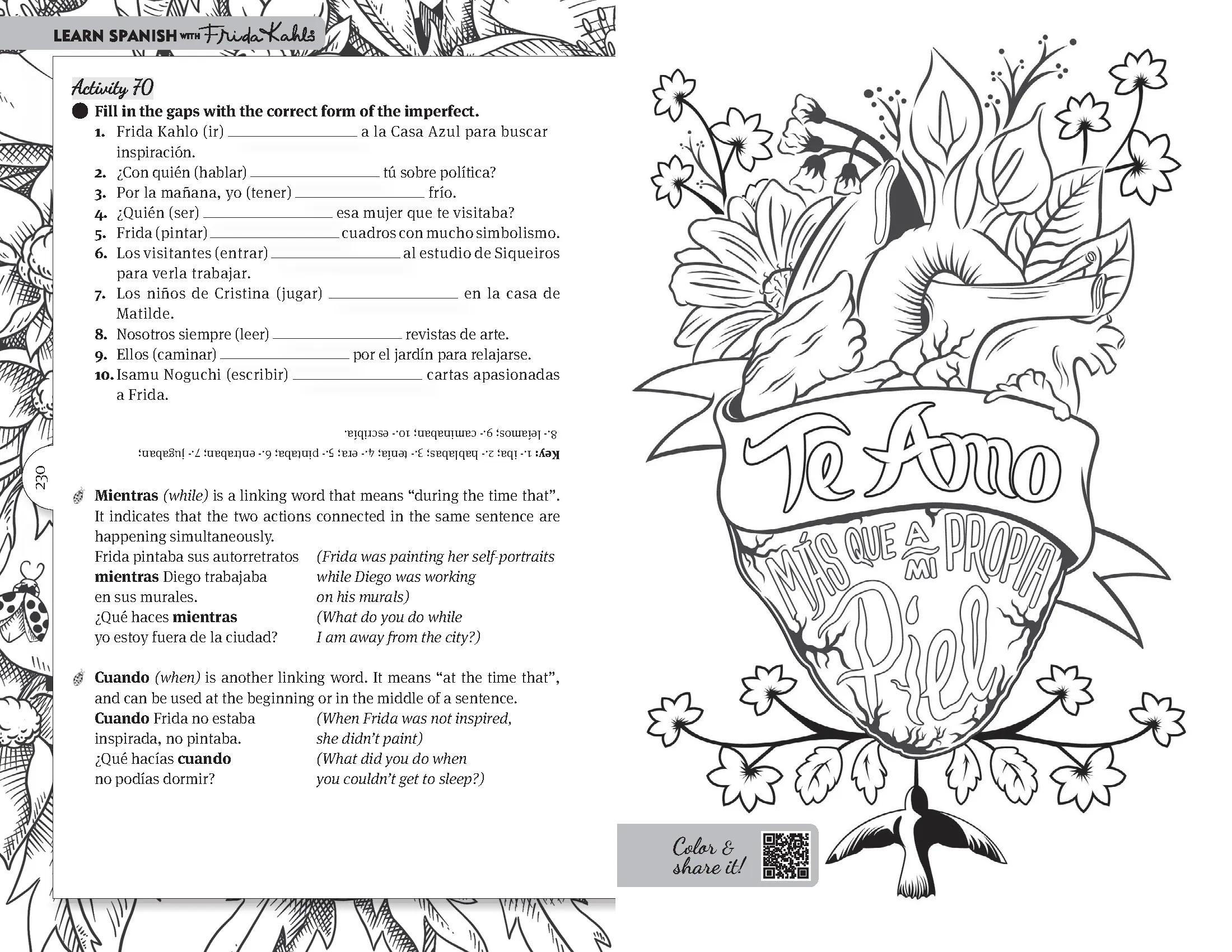 Learn Spanish with Frida Kahlo